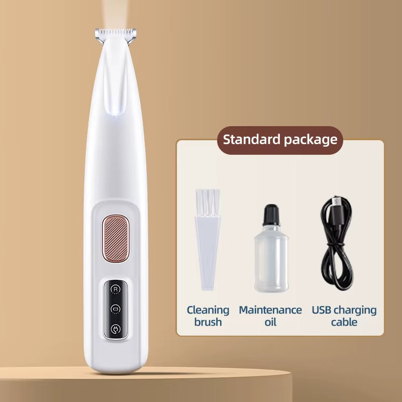 Portable Dog Paw Trimmer with Led Light - Pets Nail Grinder Shaver Clipper - Rechargeable Cordless Nail Grooming Tools for Cats