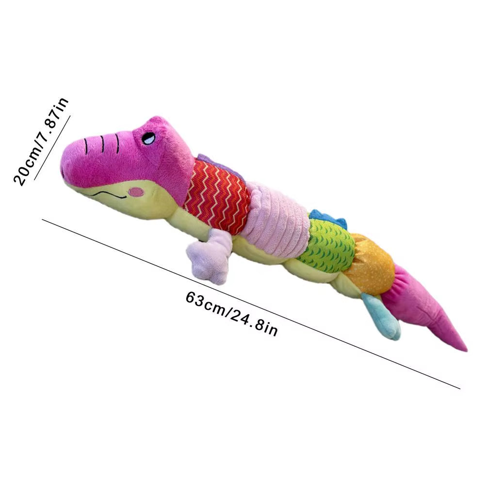 Chewy Dog Toys Interactive Play Pet Toy Dog Toys Animals Chew Toy Crocodile Caterpillar Lizard Soft Squeaky Puppy Toys for Small