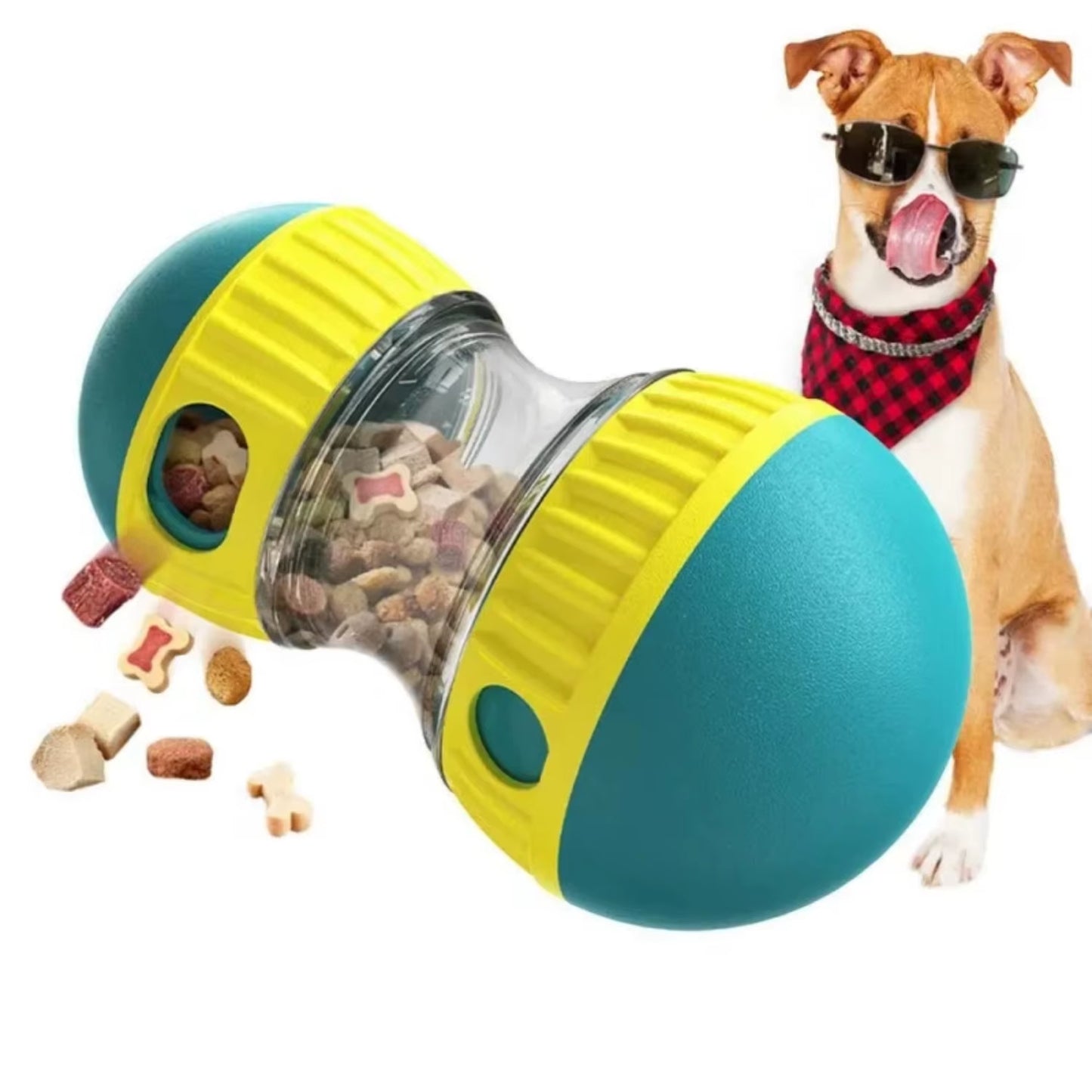 Dog Slow Feeder Ball Bite-Resistant Toy Food Dispenser Bowl Treat Mental Stimulation Enrichment BPA Free Food Grade Pet Supplies