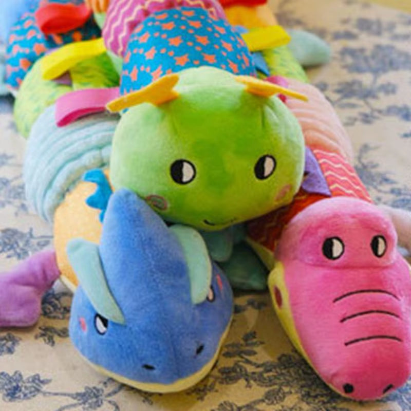 Chewy Dog Toys Interactive Play Pet Toy Dog Toys Animals Chew Toy Crocodile Caterpillar Lizard Soft Squeaky Puppy Toys for Small