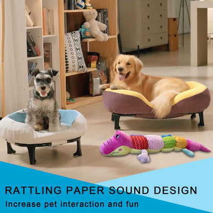 Chewy Dog Toys Interactive Play Pet Toy Dog Toys Animals Chew Toy Crocodile Caterpillar Lizard Soft Squeaky Puppy Toys for Small