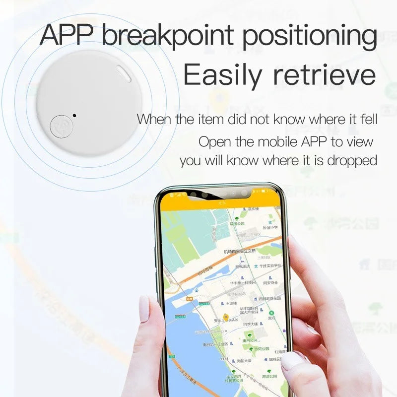 Cat Dog GPS Bluetooth 5.0 Tracker Anti-Lost Device round Anti-Lost Device Pet Bag Wallet Tracking Smart Finder Locator
