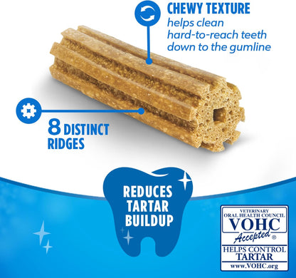 Daily Oral Care Dog Treats for Small and Medium Dogs, Chewy Dental Treat to Freshen Breath and Fight Tartar, Chicken Flavor, 28.5 Oz., 40 Chews - 40 Ct. Pouch