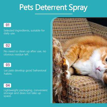 Cat Deterrent Spray Protect Fabric Furniture Calming Kitty and Cats Portable Non-Irritating Smell Convenient Cat Care